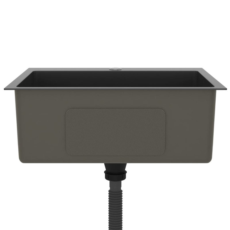 VidaXL Kitchen Sink Undermount Sink with Strainer Stainless Steel Sink